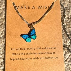 Make a wish butterfly necklace